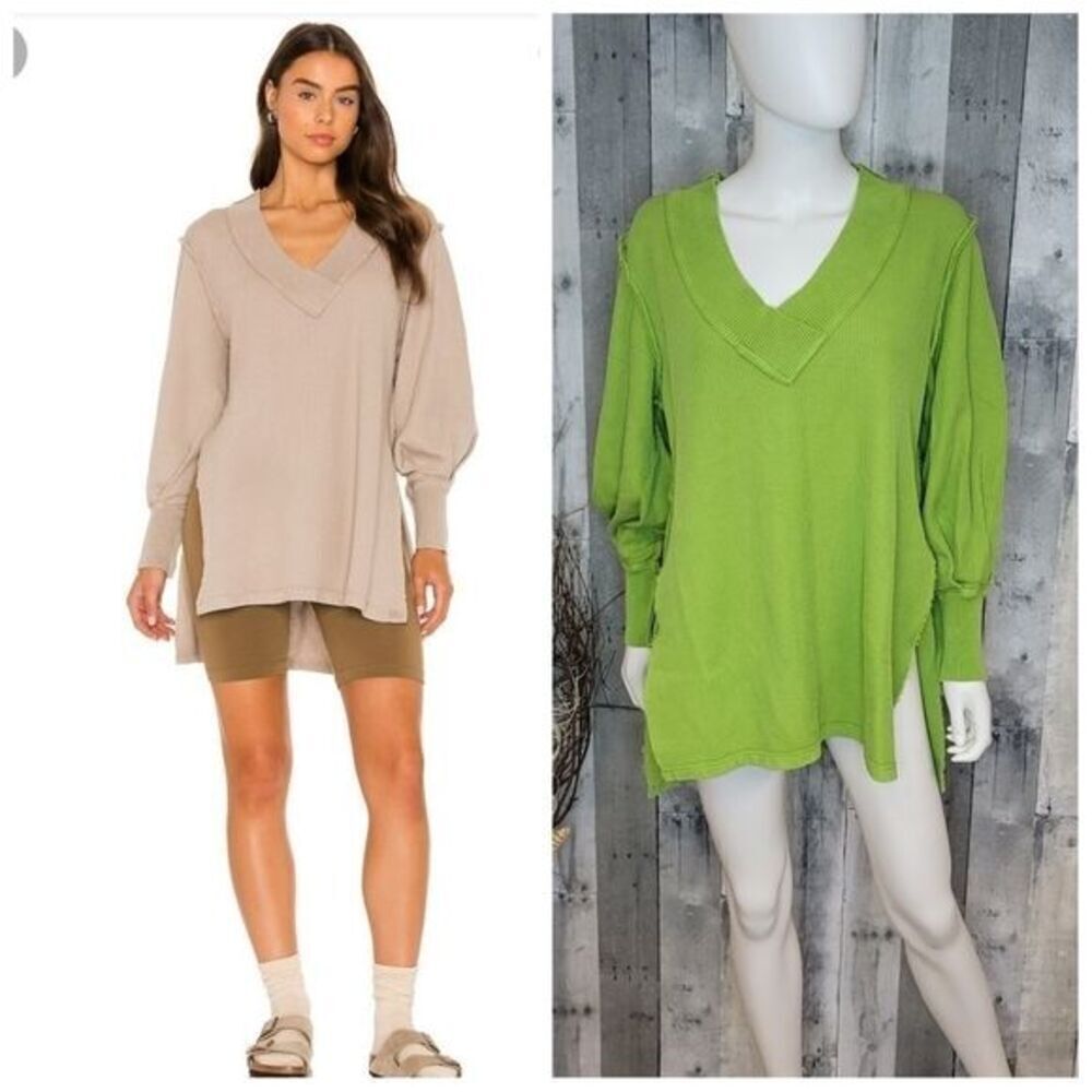 Free People Asher Thermal Vneck Top
